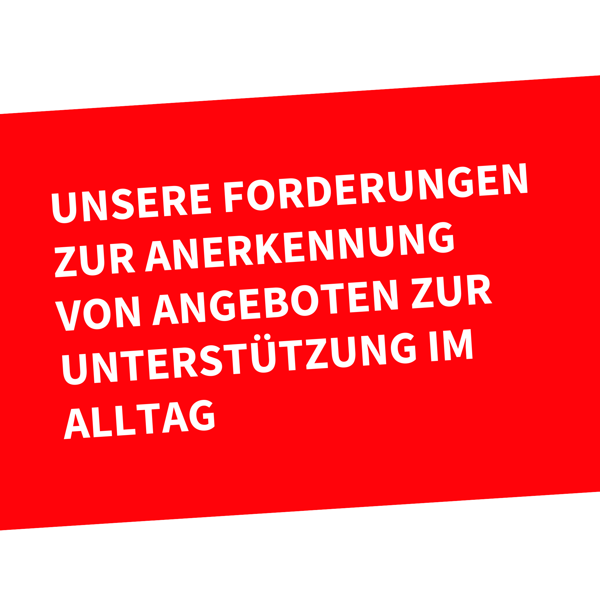 Unsere Forderungen: AZUA-Anerkennung