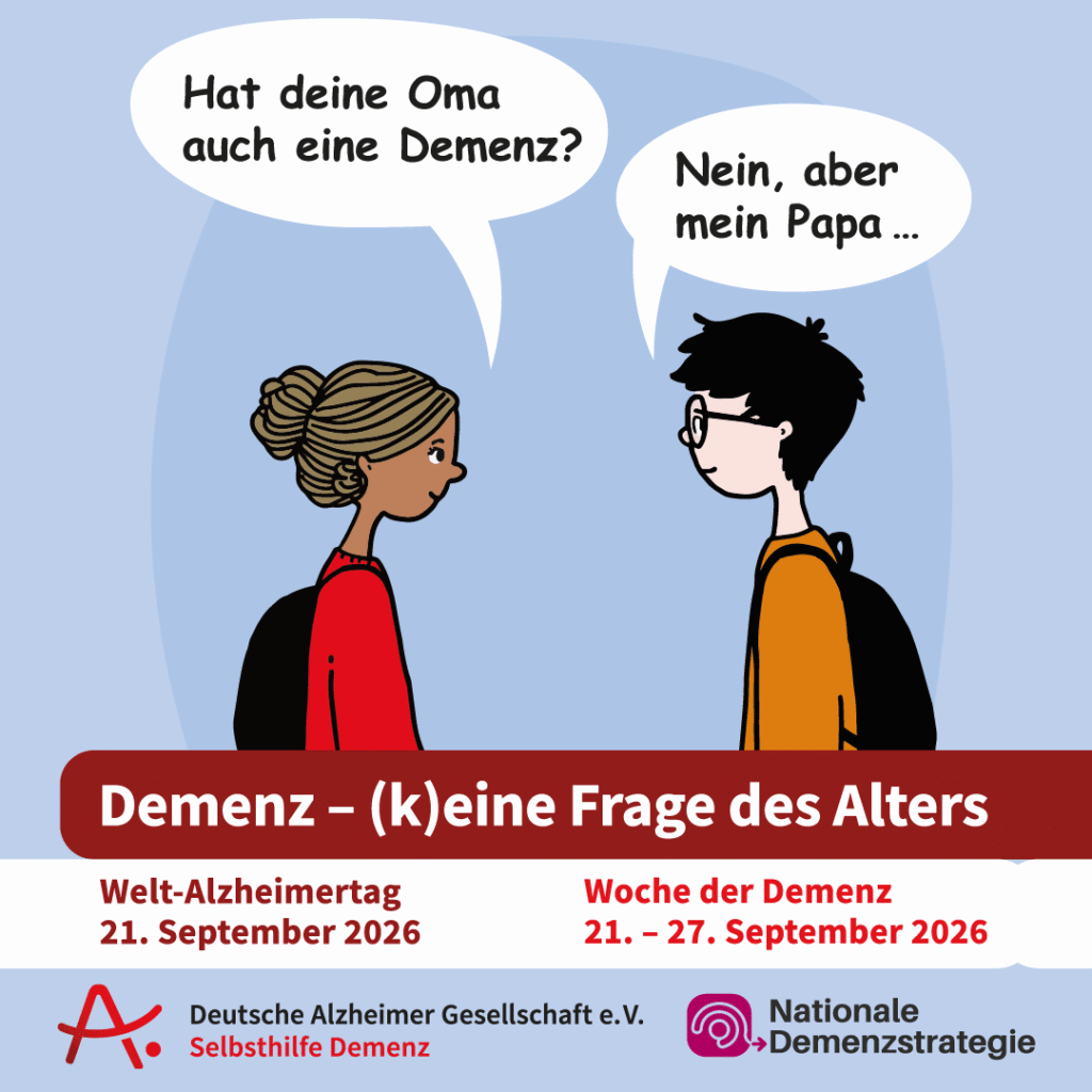 Welt-Alzheimertag am  21. September 2026: Demenz – (k)eine Frage des Alters